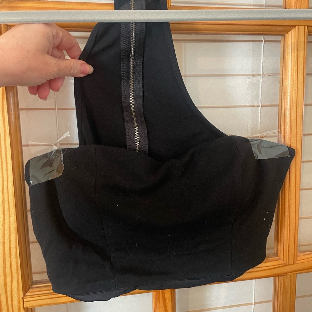 Papaya Black One-Shoulder Top